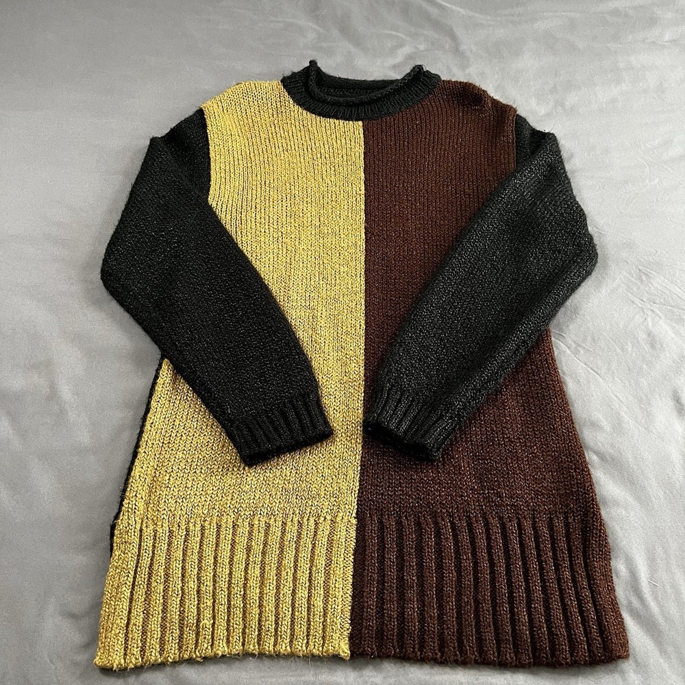 VINTAGE Classic‎ Elements Women's Colorblock Sweater Size Large 100% Acrylic